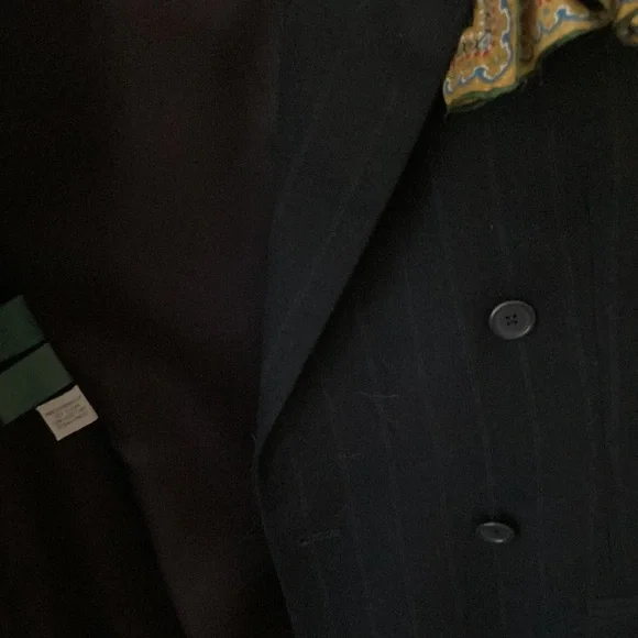 Ralph Lauren Vintage 80’s  Wool Blazer Navy Color Size Medium - Picture 4 of 10